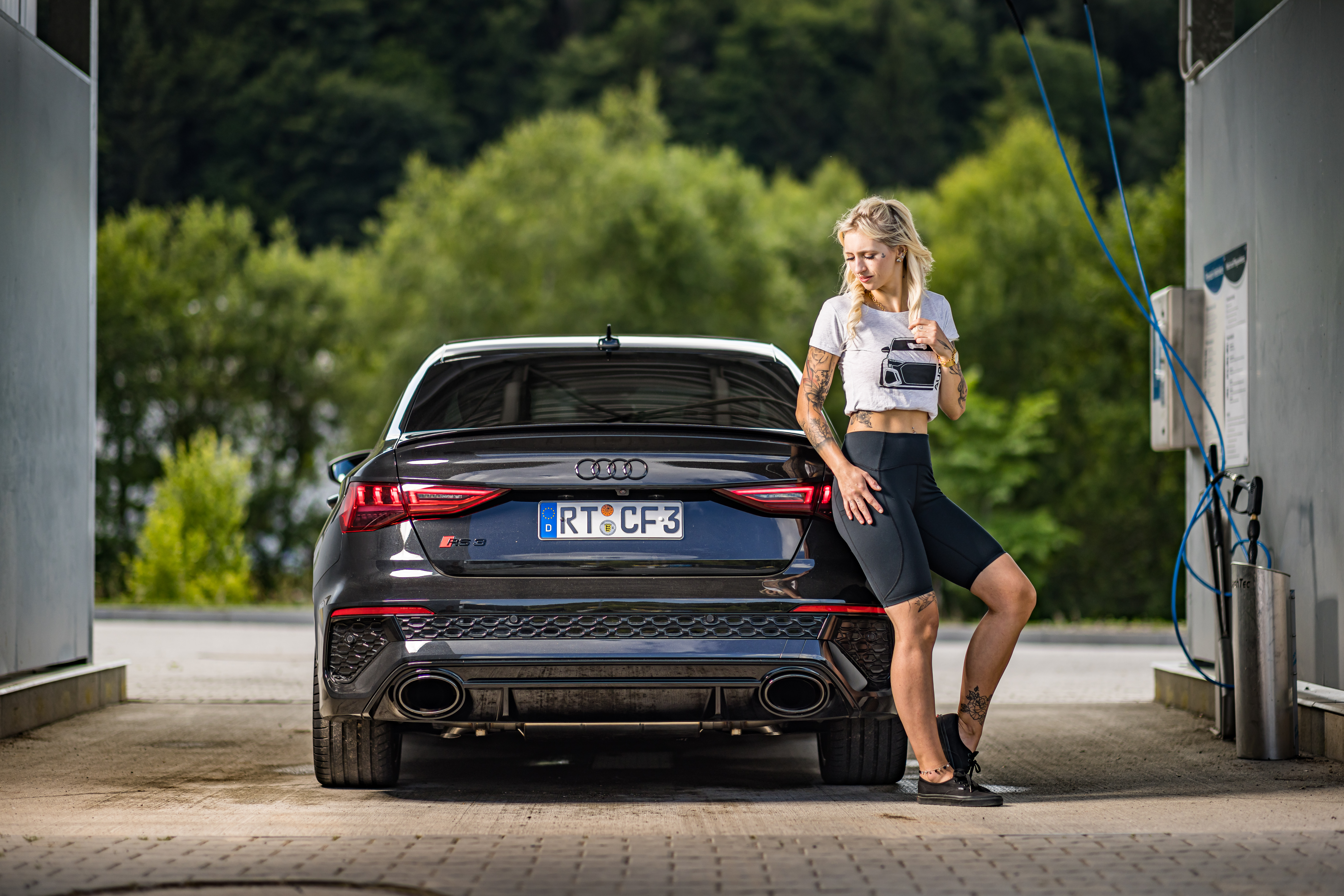 Audi RS3 8Y Limousine Halbanlage ab OPF mit 2 Abgasklappen - Ausgang in den originalen Endrohren